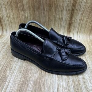 Allen Edmonds Adams Tassel Loafers Men's 11 B Black Independence Collection 7617